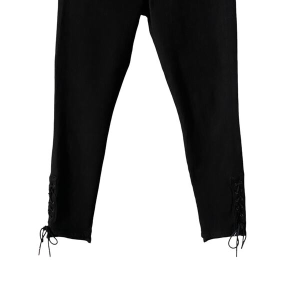 Citizens of Humanity Olivia High Rise Slim Ankle Lace Up Jeans US 28 Black Denim - Picture 10 of 16